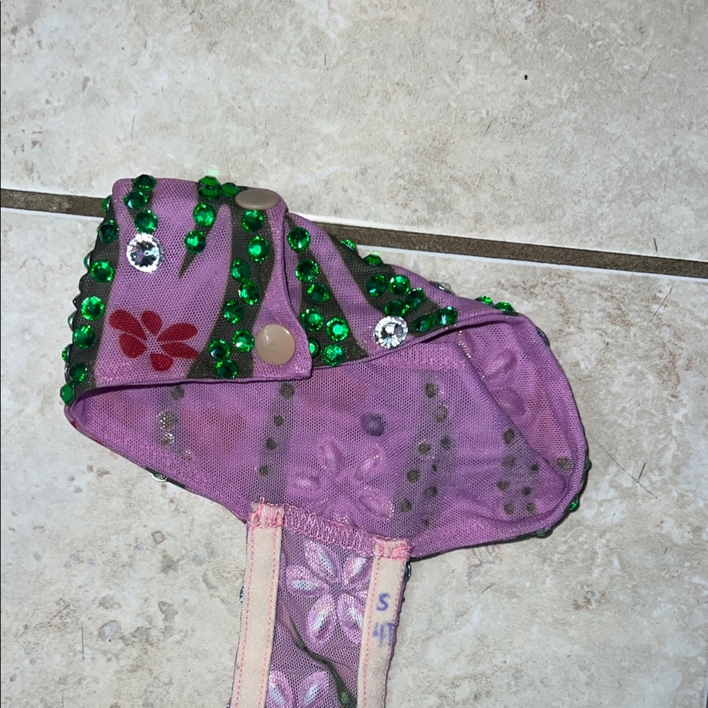 Mew Mews Purple with Green Red White Sparkling Jewels Size Small New with Tag - Picture 8 of 12